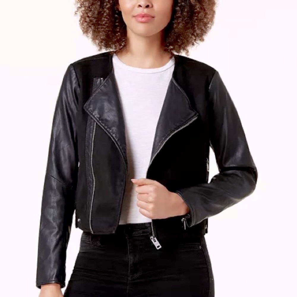 🖤Lucky Brand Moto jacket (Flaking Faux Leather)🖤~med